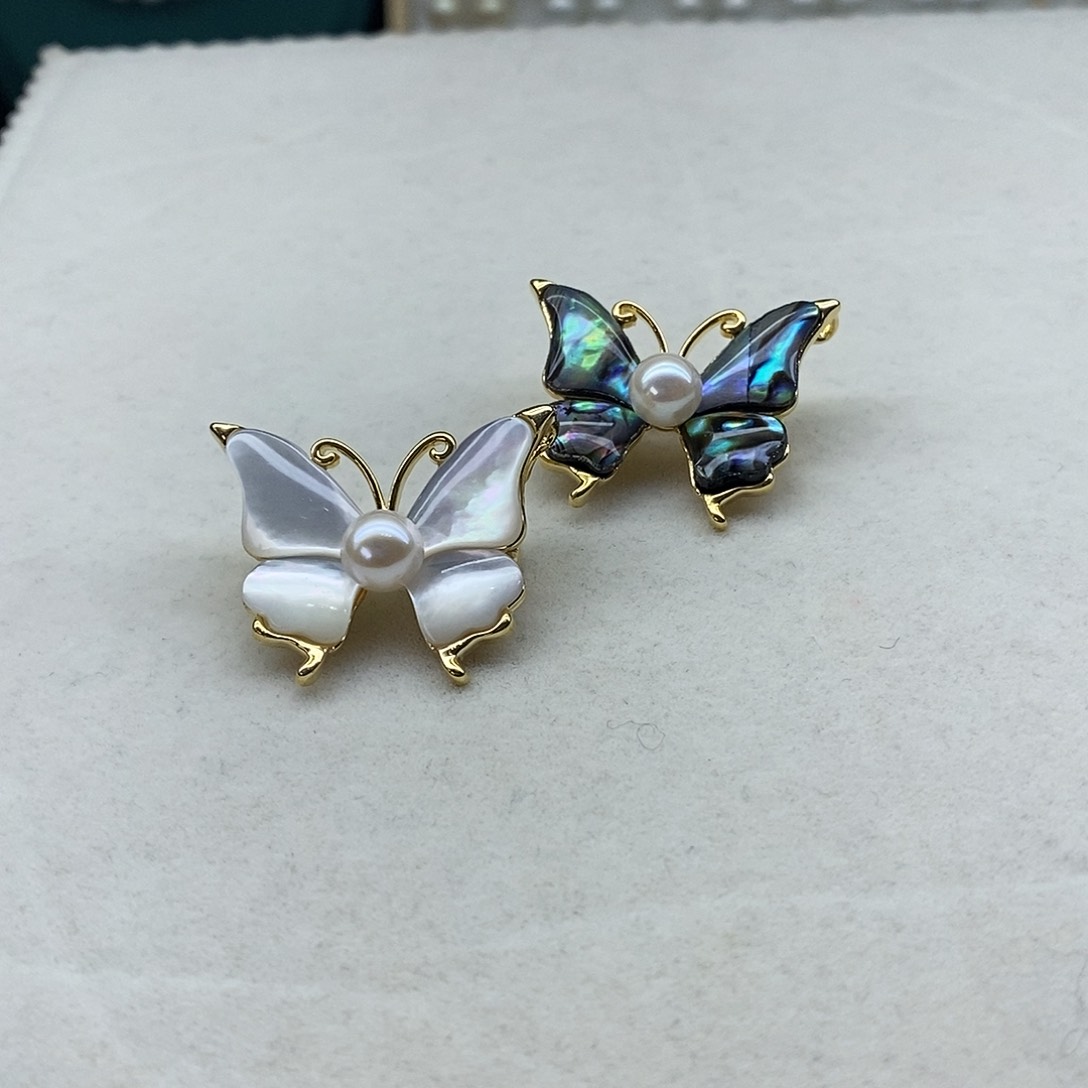 海水珍珠胸饰合金日本Akoya6-7mm