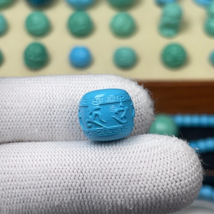 高瓷蓝卡13六字真言