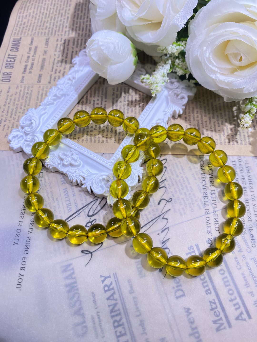 黄色10mm手串发一条B143