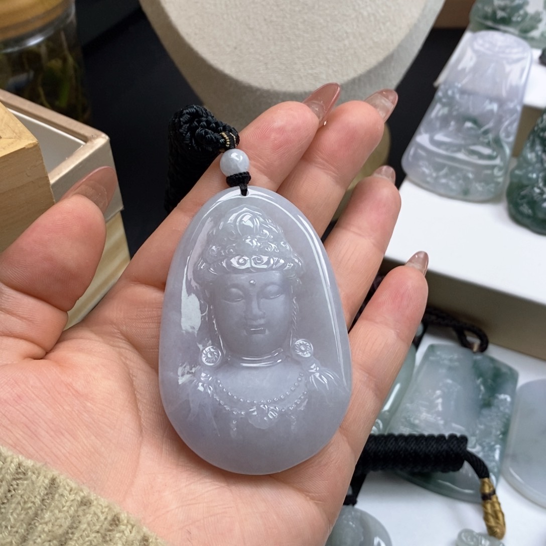 翡翠颈饰未镶嵌缅甸天然A货翡翠