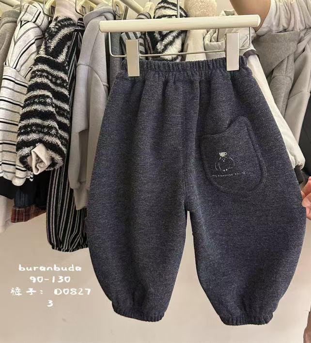 08273儿童装饰袋盖印花休闲裤