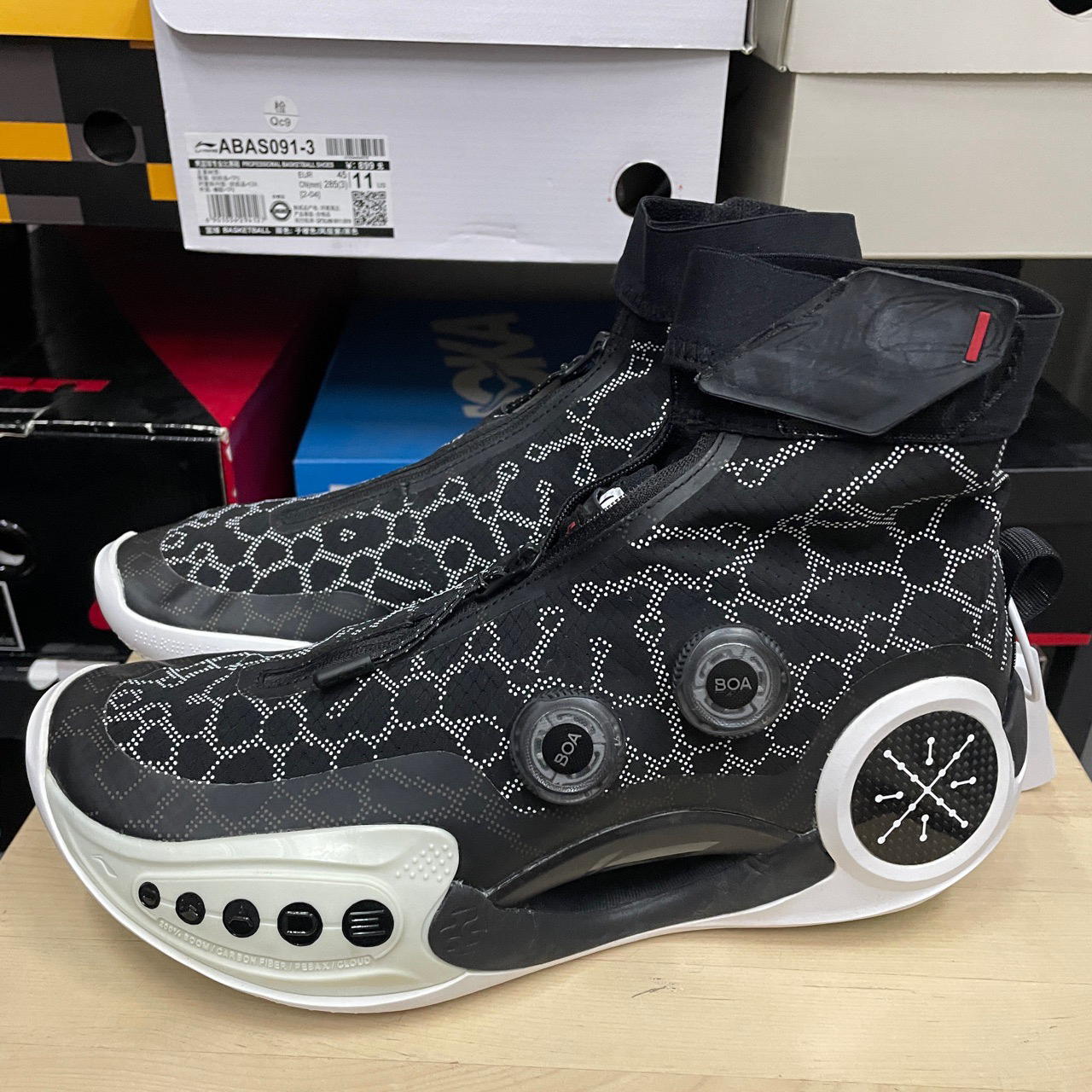 42码/韦德之道9黑白/412380/篮球鞋/无原盒/ABER003-1