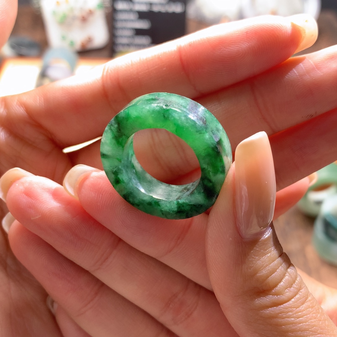 定制翡翠未镶嵌翡翠特色绿16-22#