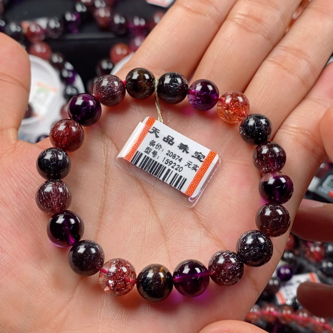 水晶手链未镶嵌黑加仑超七159220