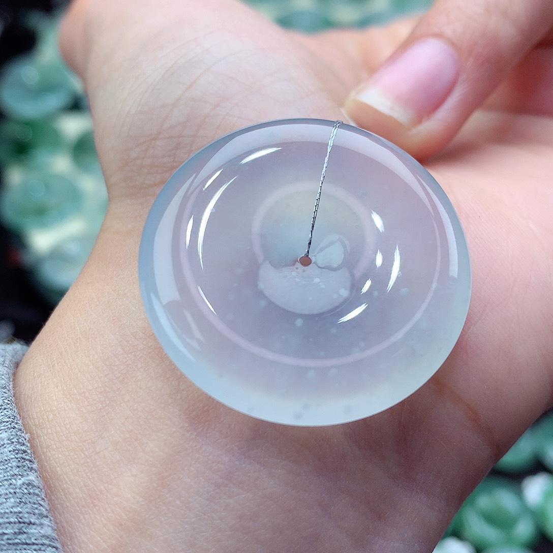 翡翠颈饰未镶嵌尺寸31.8-5.9