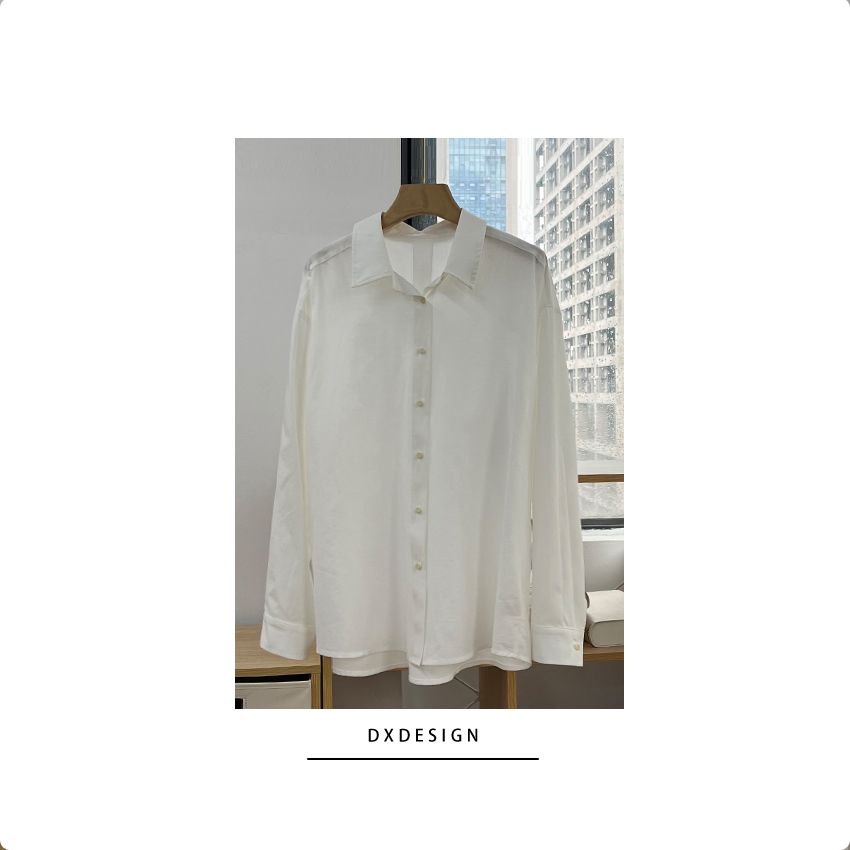 春季新品 苎麻混纺白色女士衬衫松弛高级感小众设计宽松长袖衬衣