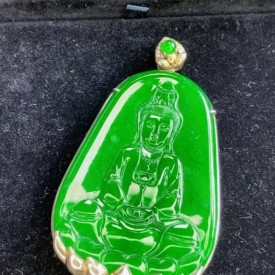 翡翠吊坠(不含链)银S925镶嵌