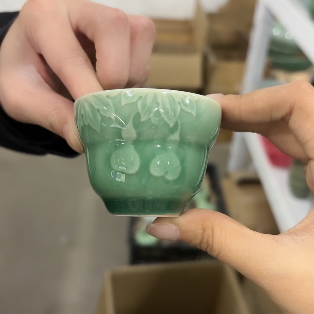 龙泉云间青瓷小米茶器