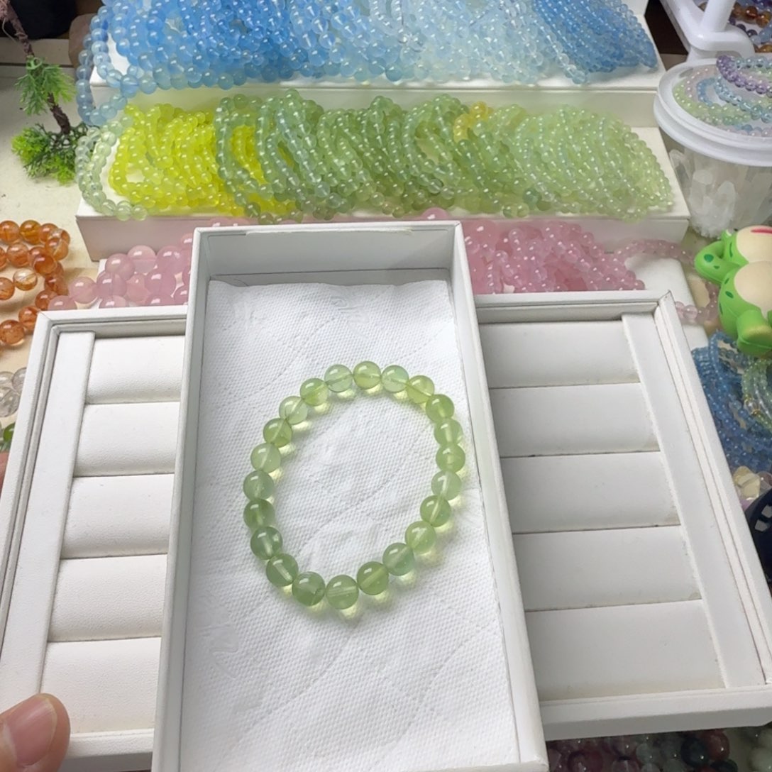 什***知葡萄石未镶嵌手串葡萄石9咪拍十次合一单