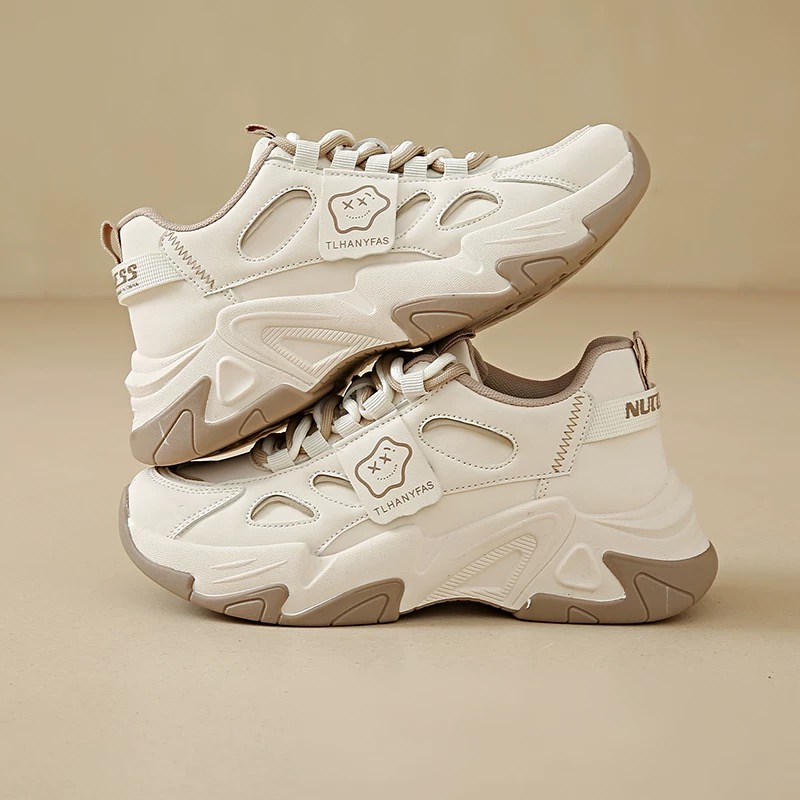 春夏女生网面休闲时尚百搭厚底运动老爹鞋A012