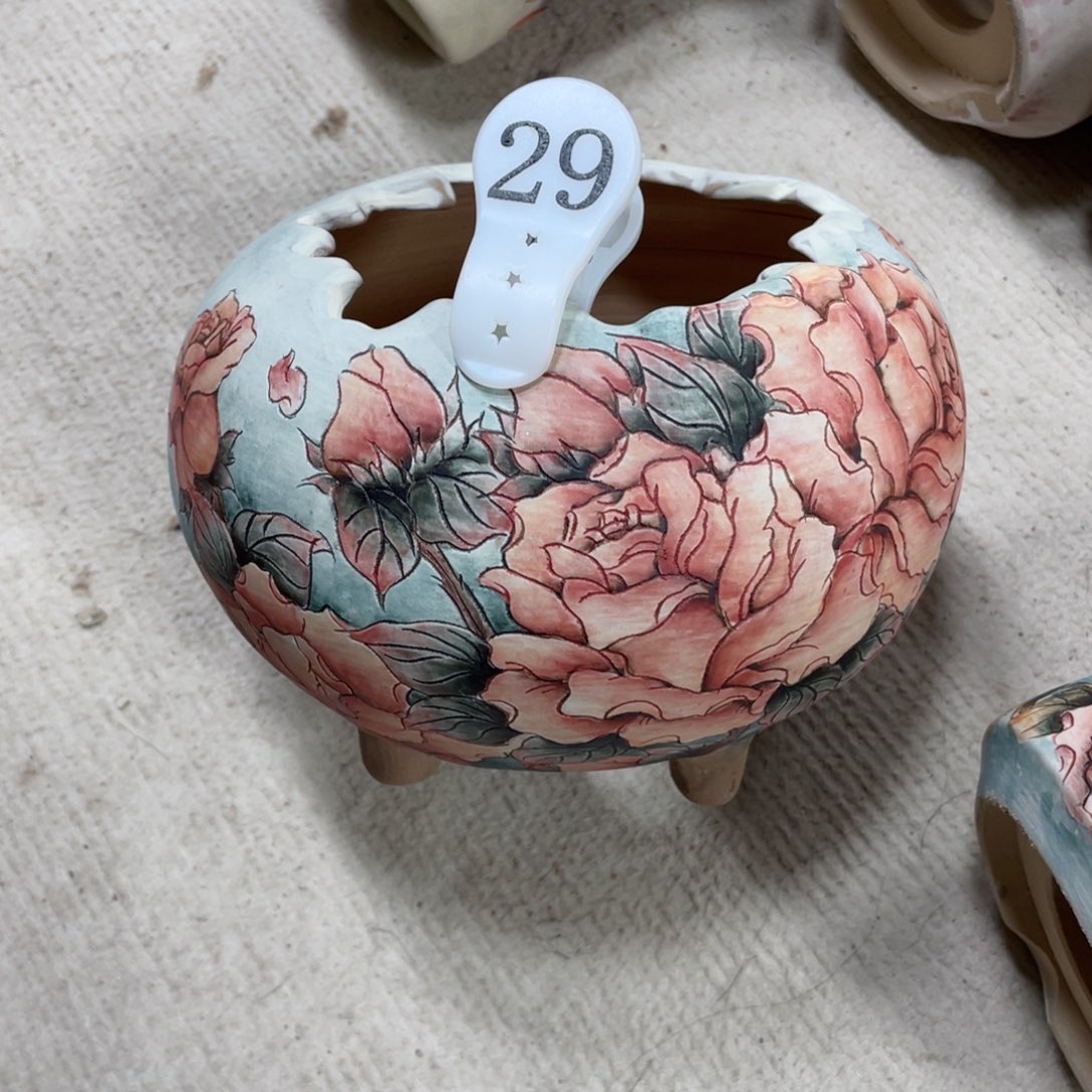 紫砂花盆李*月陶瓷多肉花盆精品