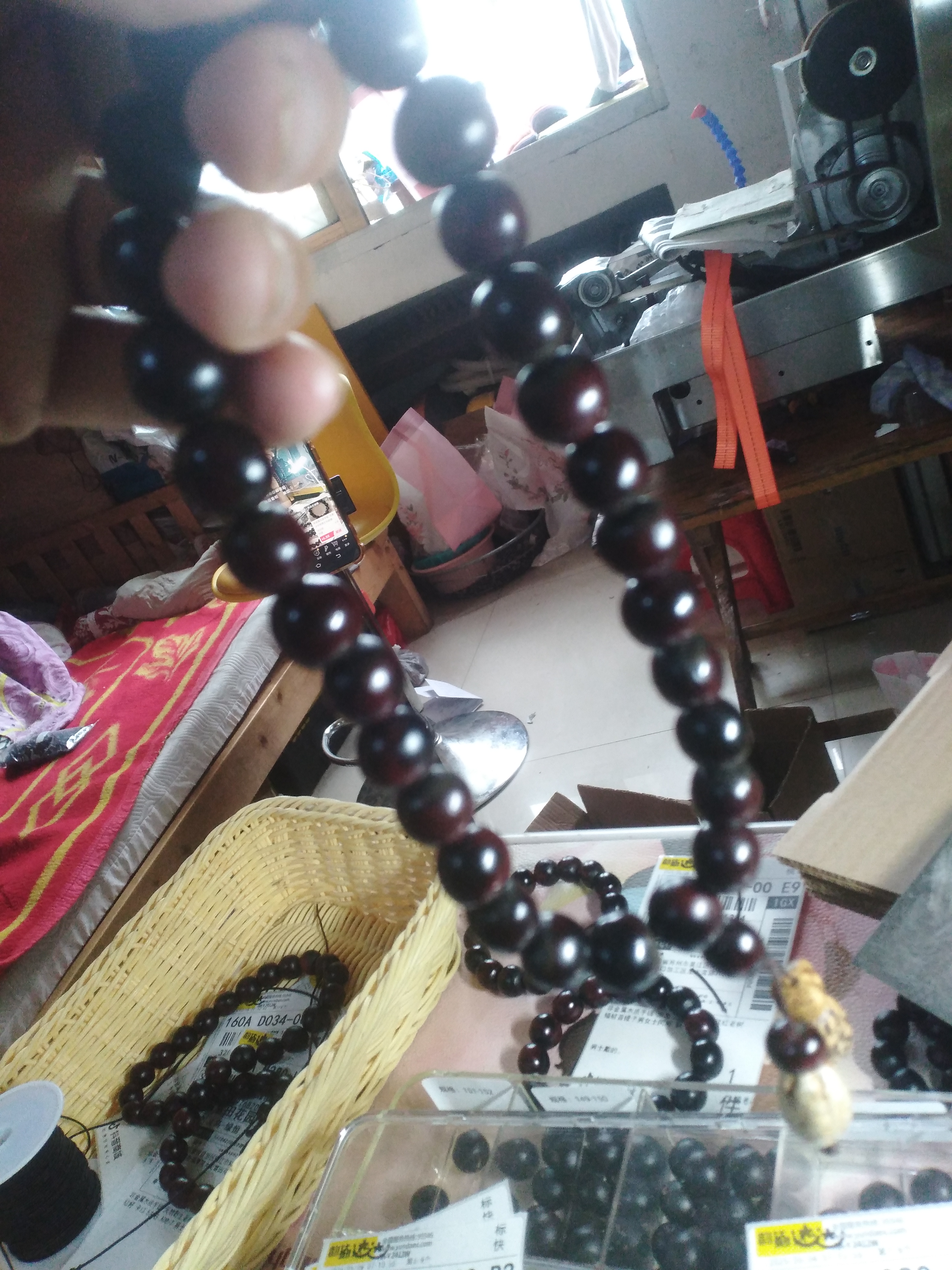 非金属木质手链 27颗 手持无患子