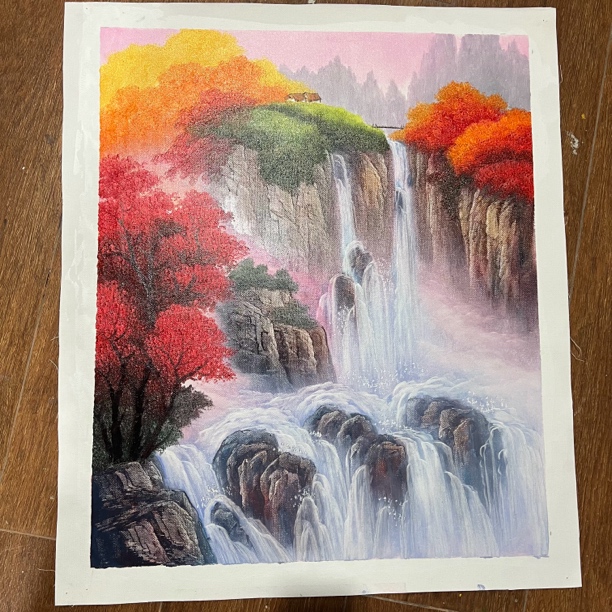手绘油画福利东北刀画各种各样山水题材背景