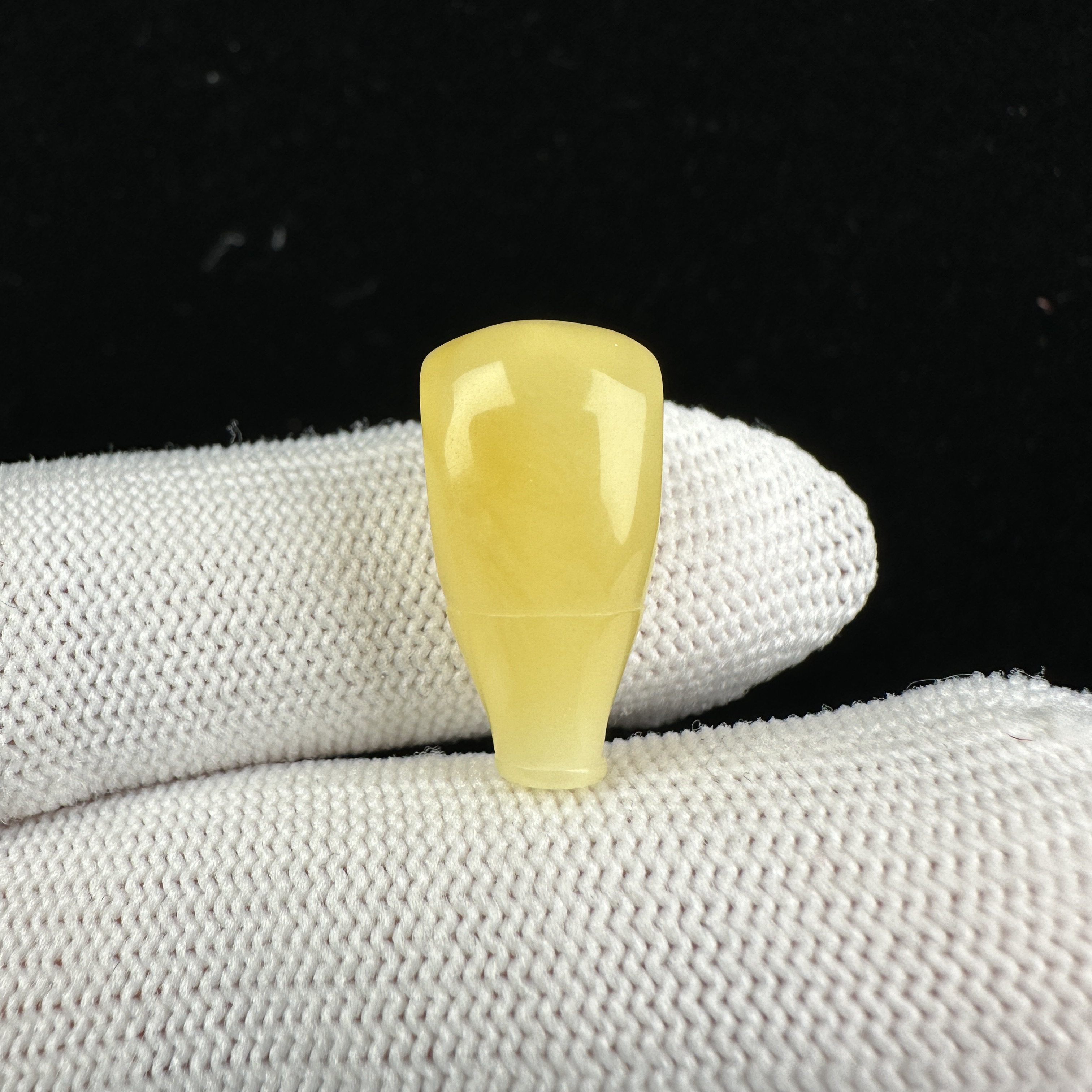 J7436天然原矿蜜蜡奶黄三通 10.5MM 支持复检假一罚四