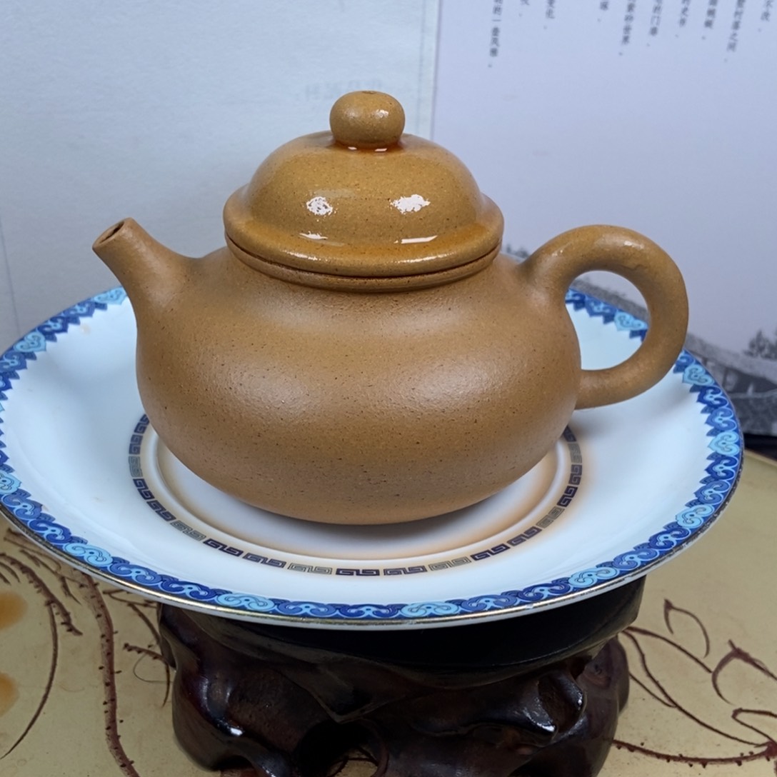 紫砂茶壶正宗黄金段220 容量宜兴紫砂壶