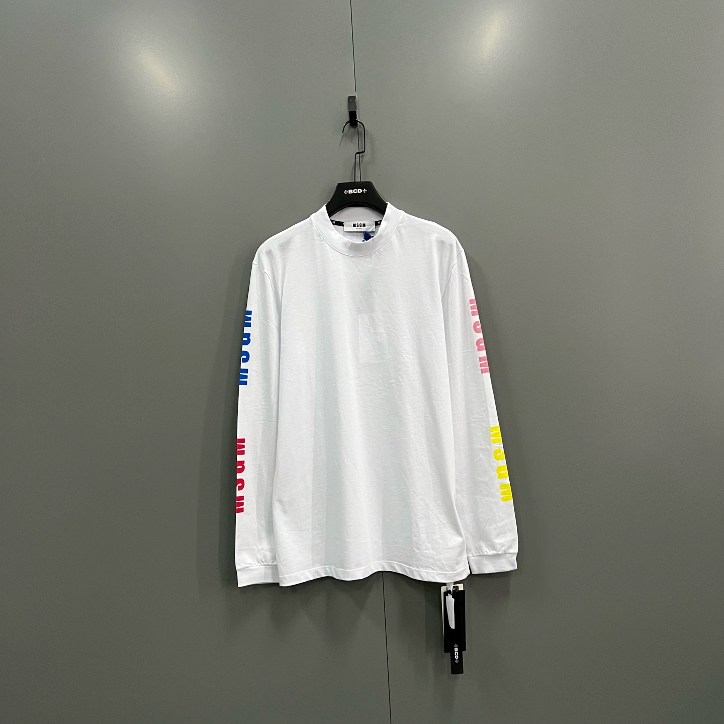 未使用 maje jp1208 MSGM 白色侧边logo长袖  L码 020430