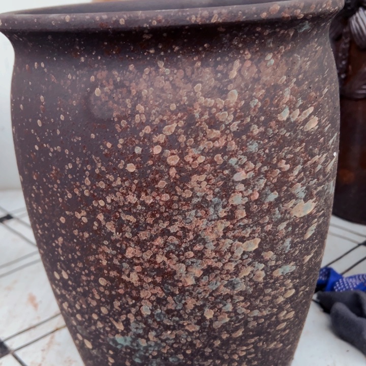 紫砂花盆高约25口约20