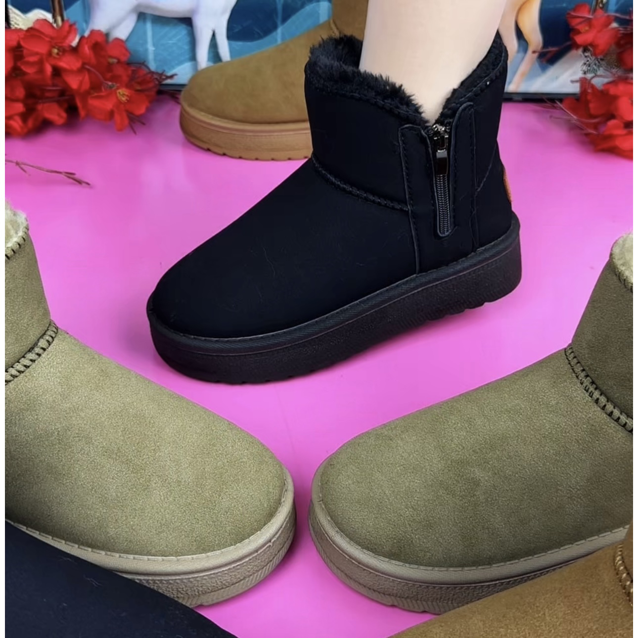 老北京平底加厚雪地棉鞋D2-238