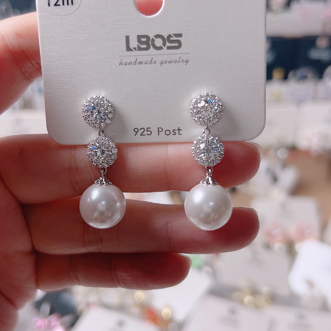 琉璃铁合金合金耳环的