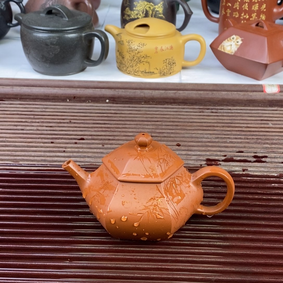 茶壶紫砂白20 六方文旦