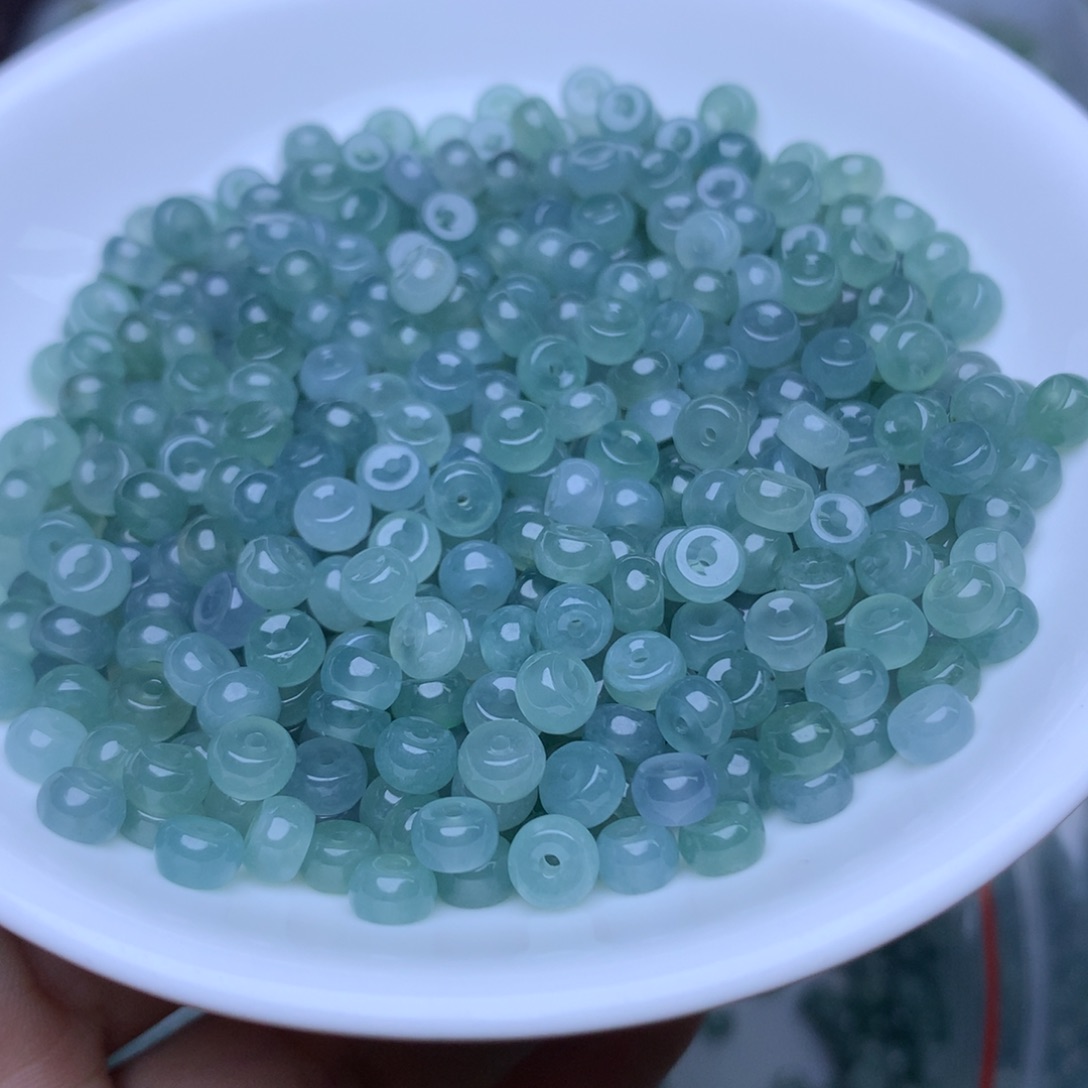 散珠翡翠卡3乘5.2冰蓝水算盘100个