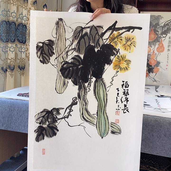 国画纯手绘国画写意作品45*68