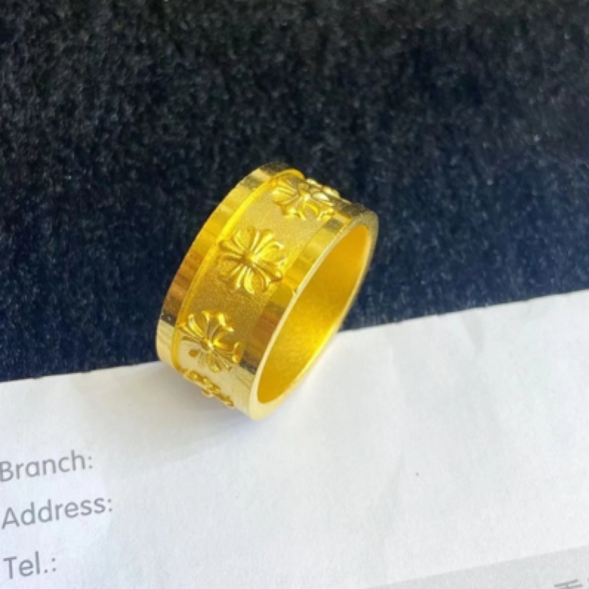 合金戒指 精工克罗心宽面戒指（选大小）