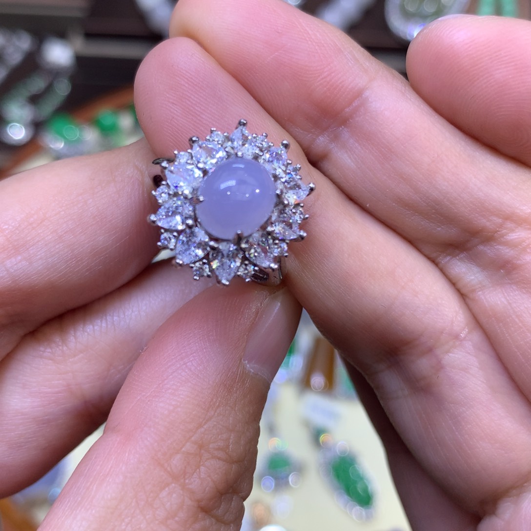 翡翠颈饰银S925镶嵌翡翠吊坠