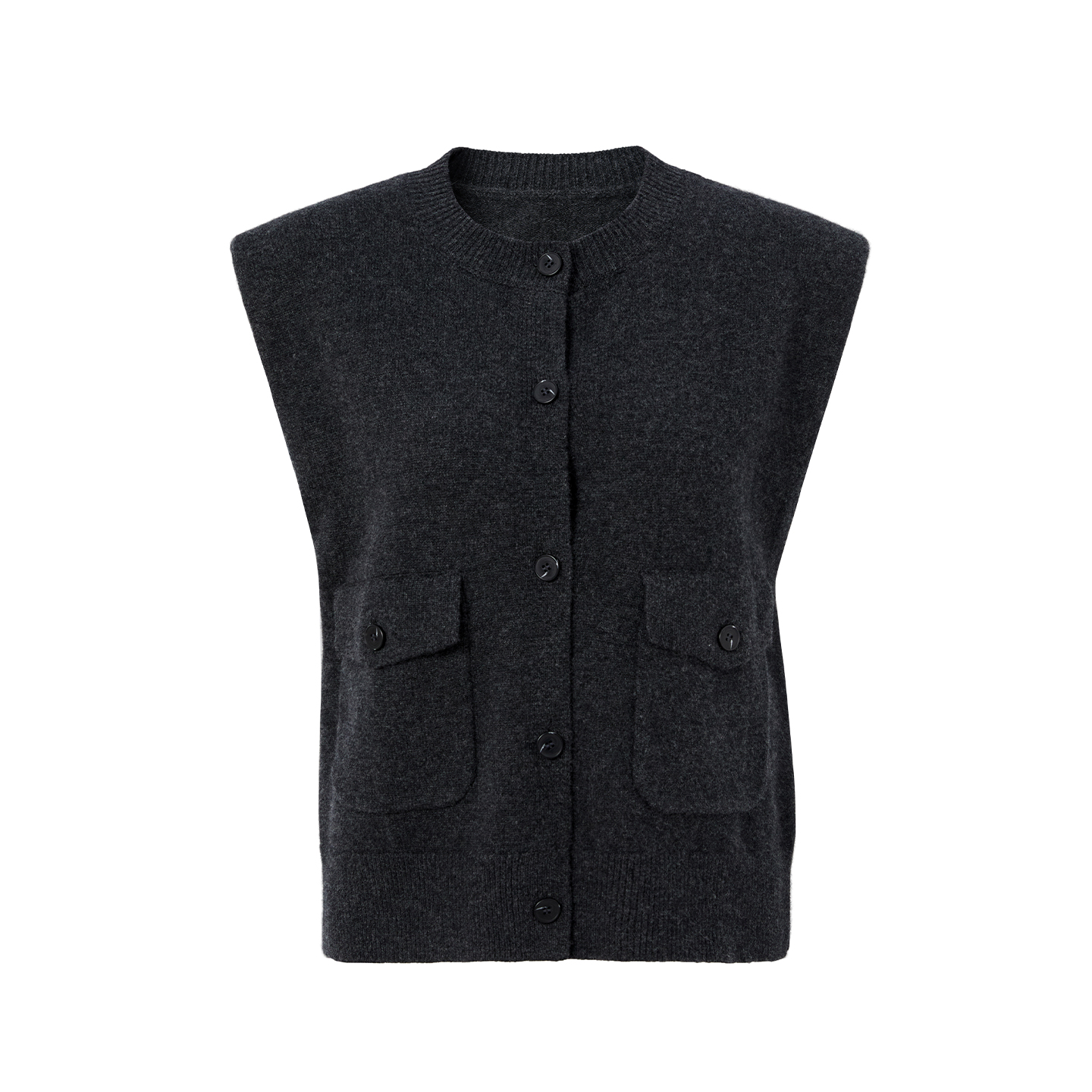 2026春ETC新款休闲时尚针织衫女1B750经典黑色毛衣轻奢秋冬长款