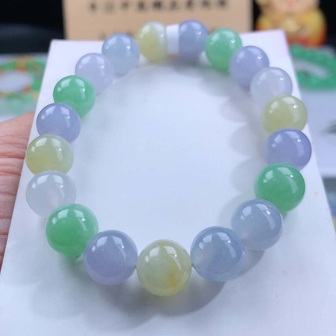 翡翠手链未镶嵌卡10mm