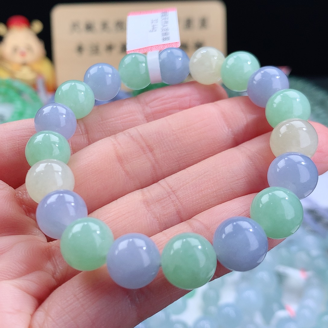 翡翠手链未镶嵌卡10mm