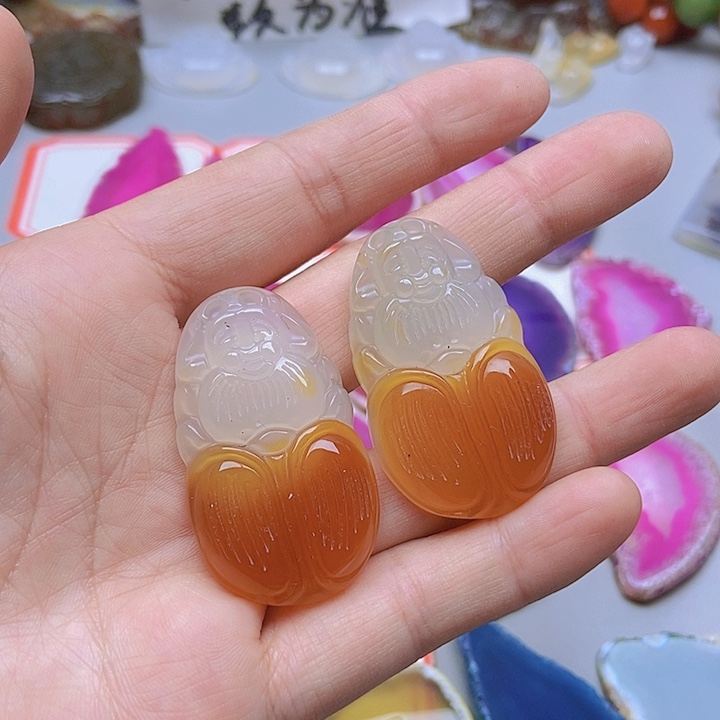 【闪购商品】未镶嵌玛瑙/玉髓珠宝半成品念*界