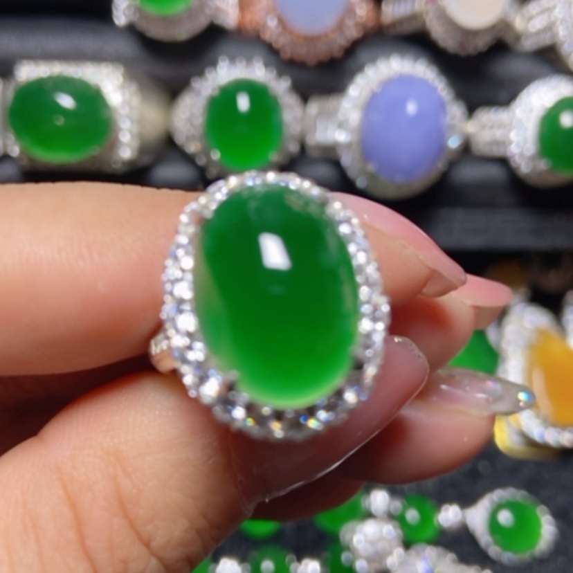 【闪购商品】翡翠银S925镶嵌颈饰翡翠