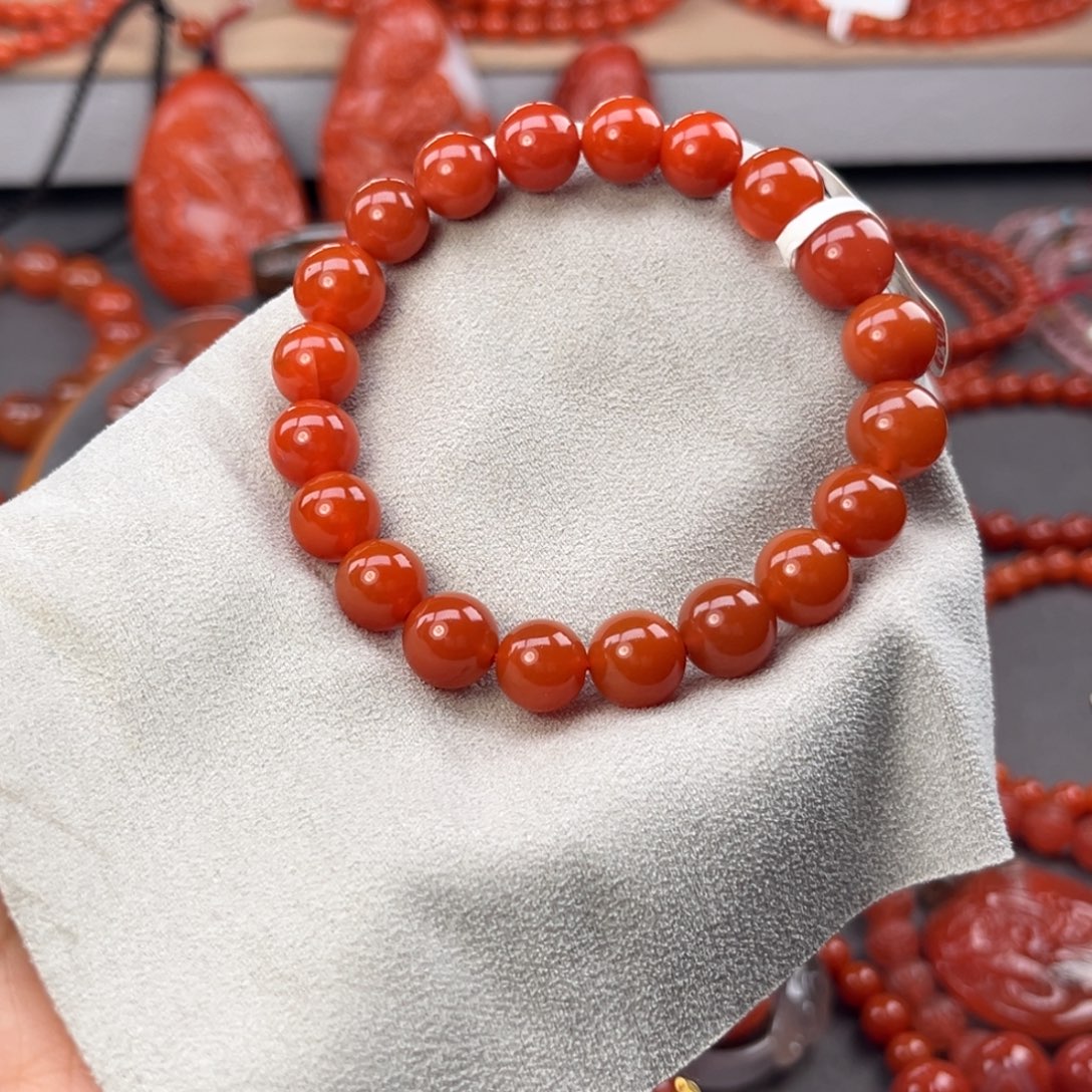 南红玛瑙未镶嵌手链