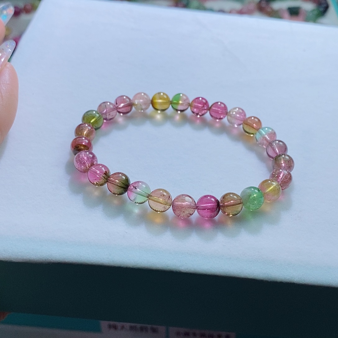 碧玺手链未镶嵌7mm左右