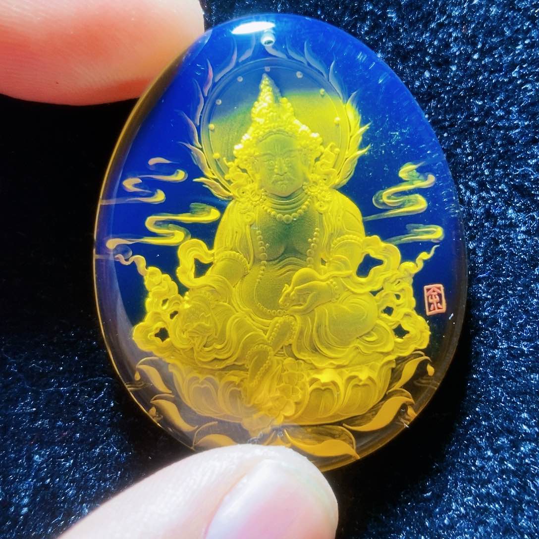 【闪购商品】蓝珀颈饰未镶嵌蓝珀阴雕
