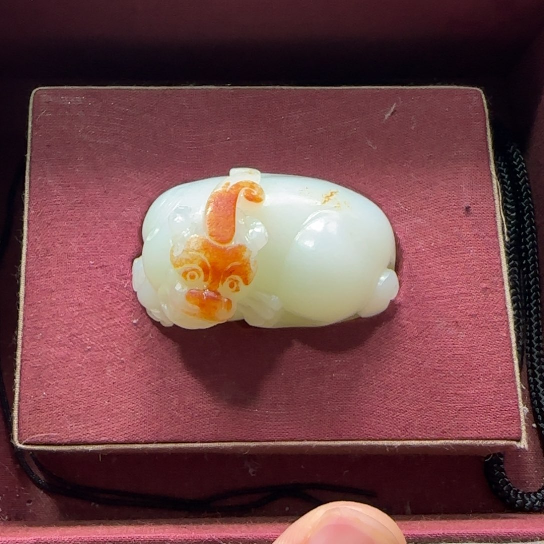 和田玉未镶嵌挂件沐*青