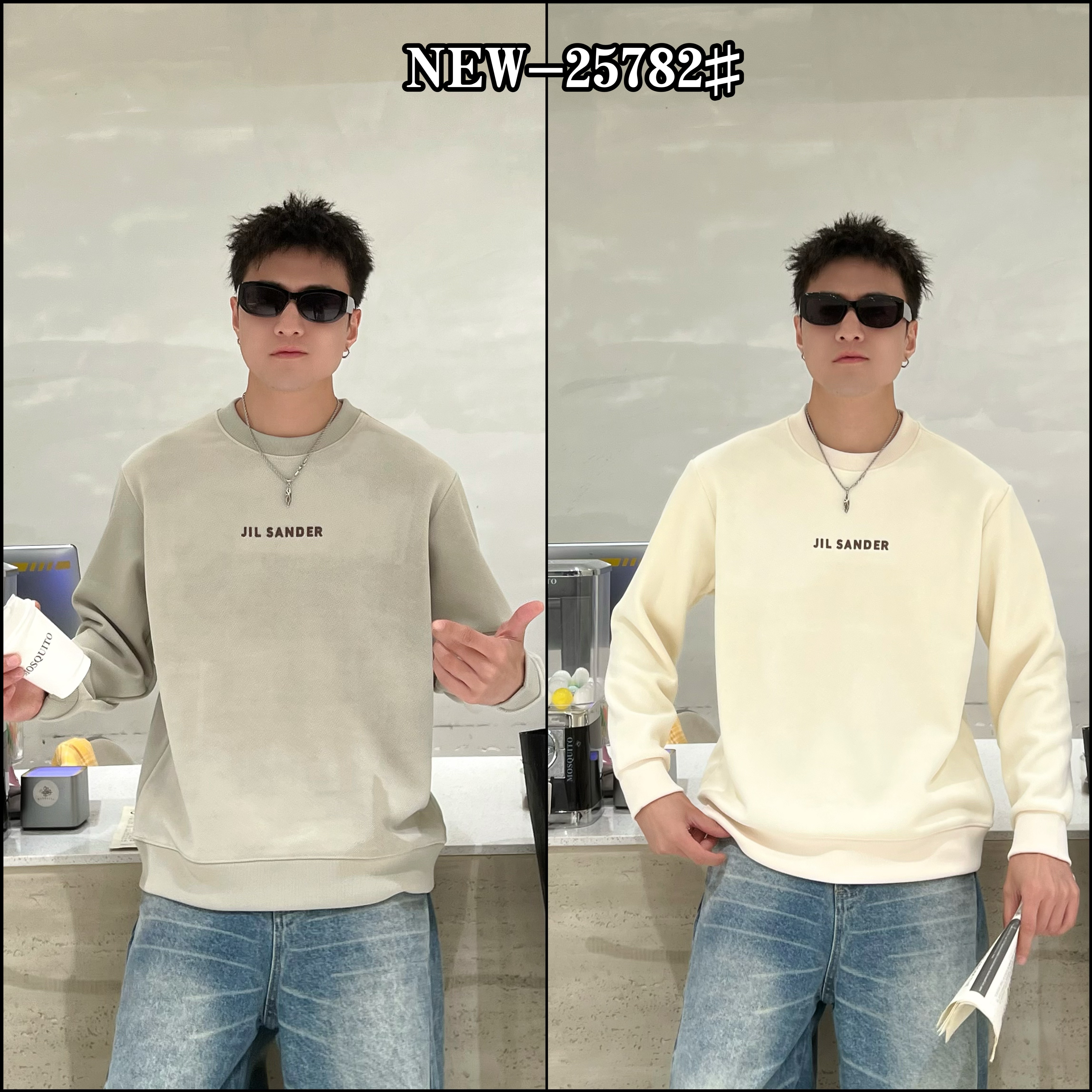 市场男装  25782男式圆领加绒卫衣