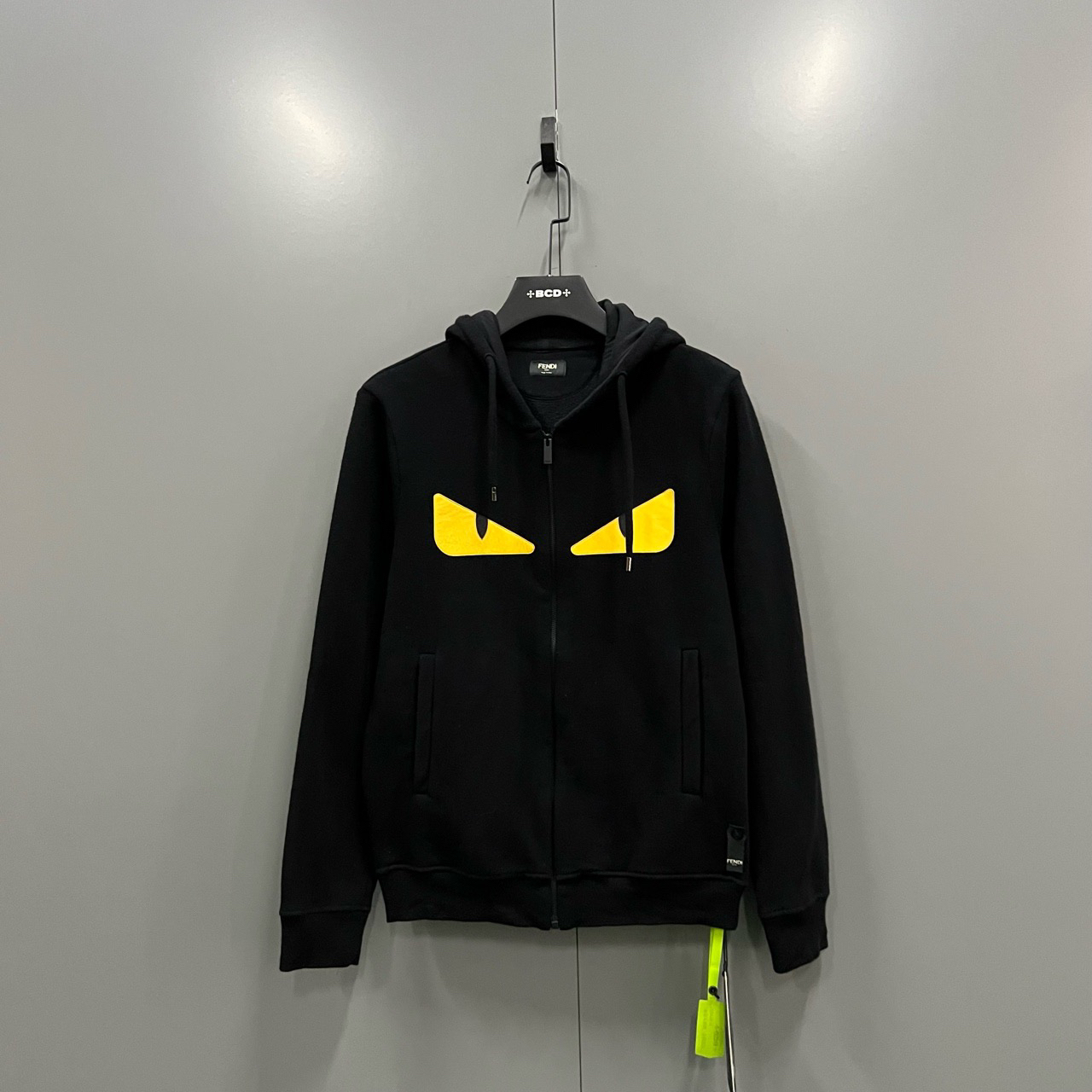 95新 FENDI/芬迪 ab2芬迪小怪兽拉链帽衫46码603321