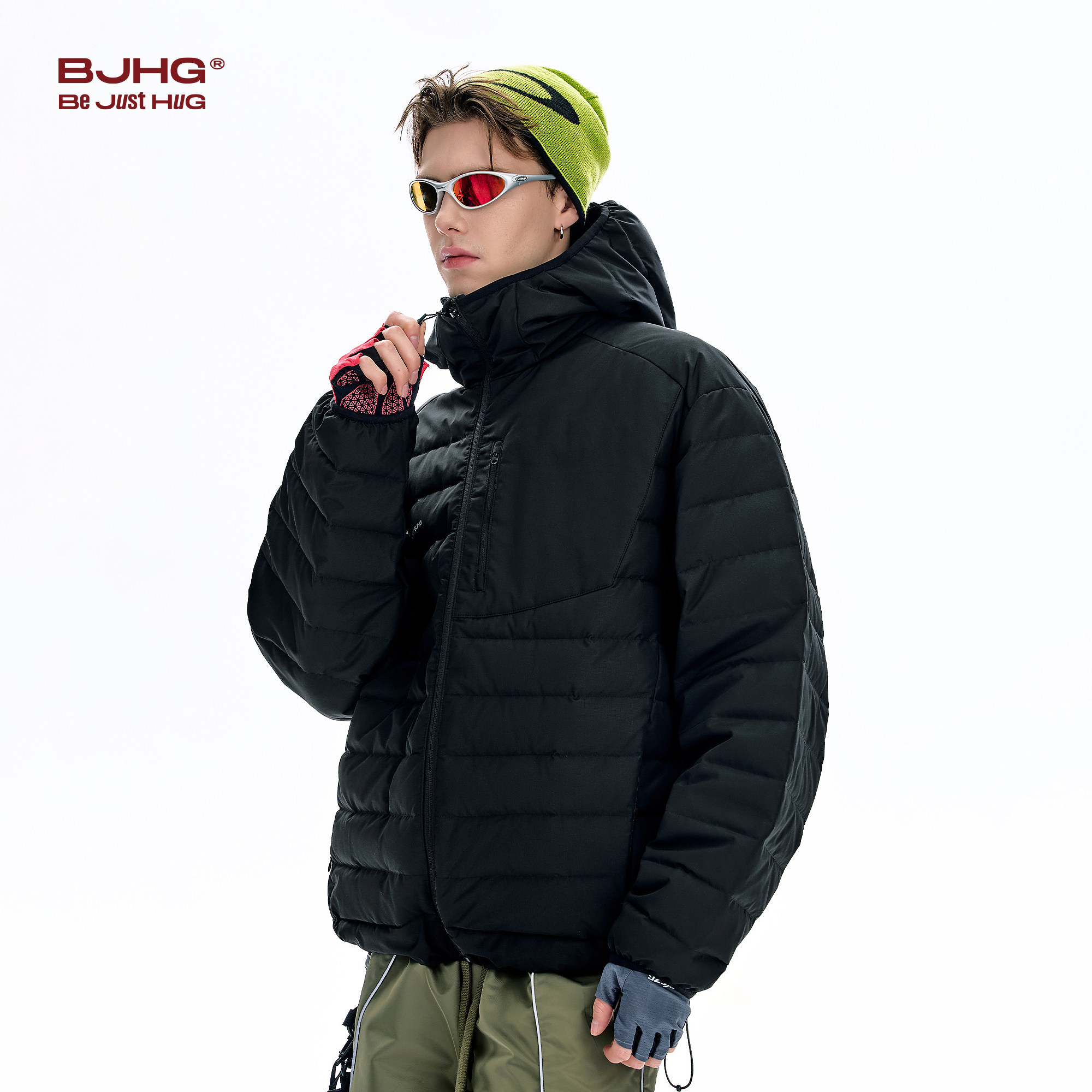 BJHG不计后果新款排骨羽绒服男款冬季美式复古潮牌宽松羽绒外套女