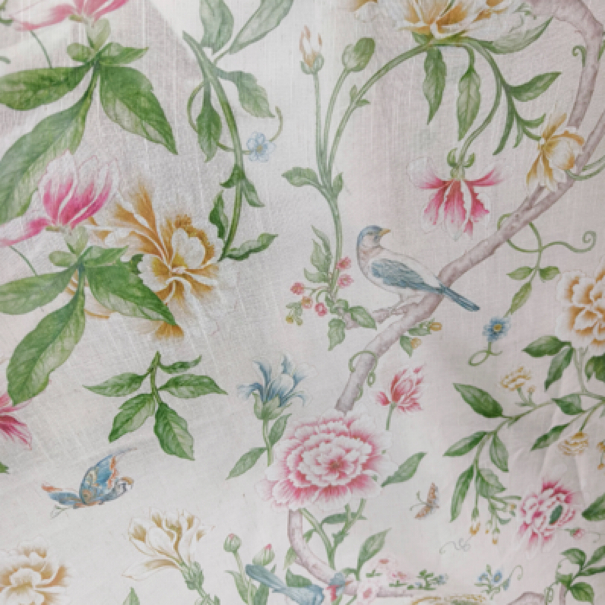 DZ027 盛世繁花大印花麻窗帘2.8*2.6米