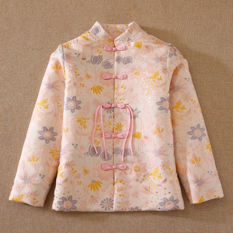 女棉花高档锦缎手工盘扣拜年服 复古中国风棉衣女士保暖棉服秋冬