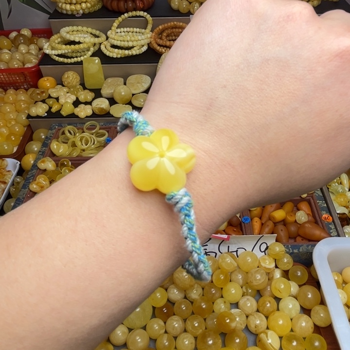 蜜蜡未镶嵌珠宝奇石天然蜜蜡无瓣花