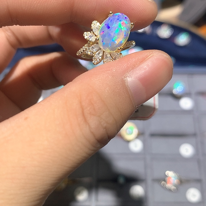 欧泊欧泊戒指银S925镶嵌