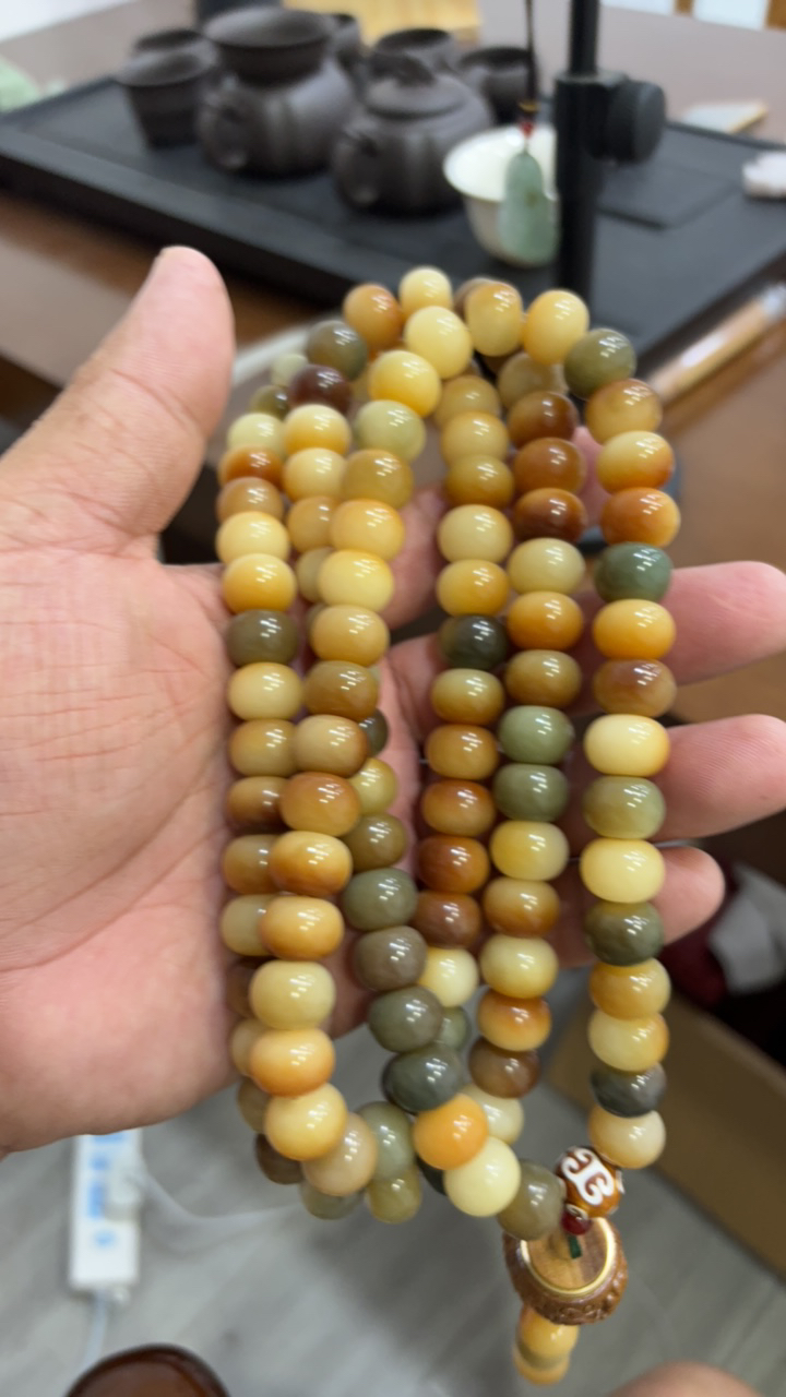 黄铜木质手链 敦煌问天脖挂纯天然菩提子