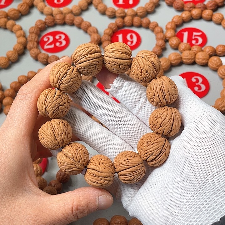 文玩核桃手串我*你龙鳞凤尾恭喜久24mm