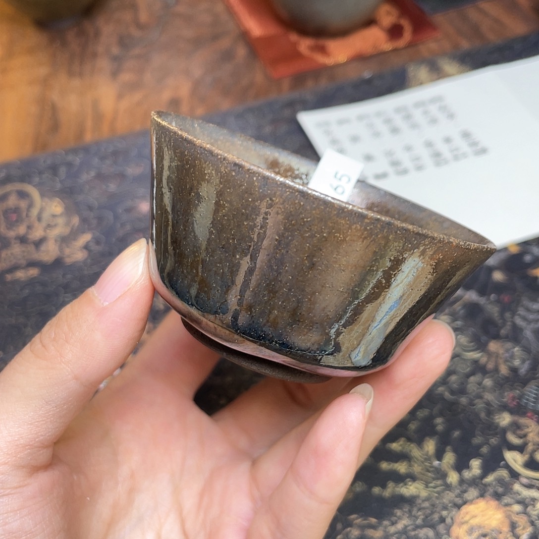 茶盏165 福临号建盏柴烧薄胎微瑕