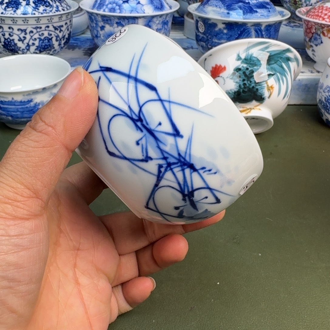 瓷景德镇纯手绘茶具圆圆226