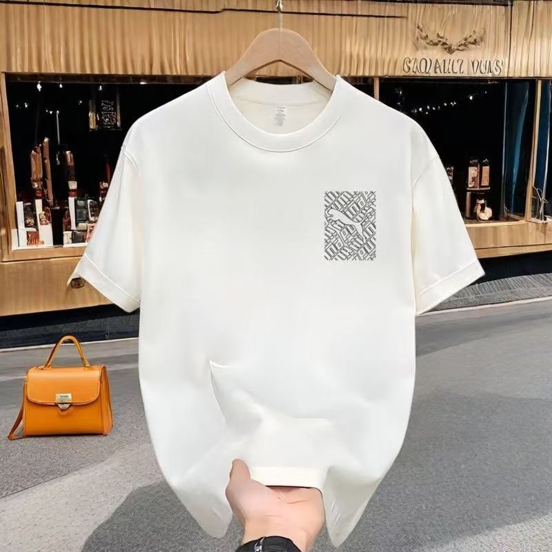 宽松圆领半袖上衣印花T恤时尚夏季休闲韩版潮流ins情侣