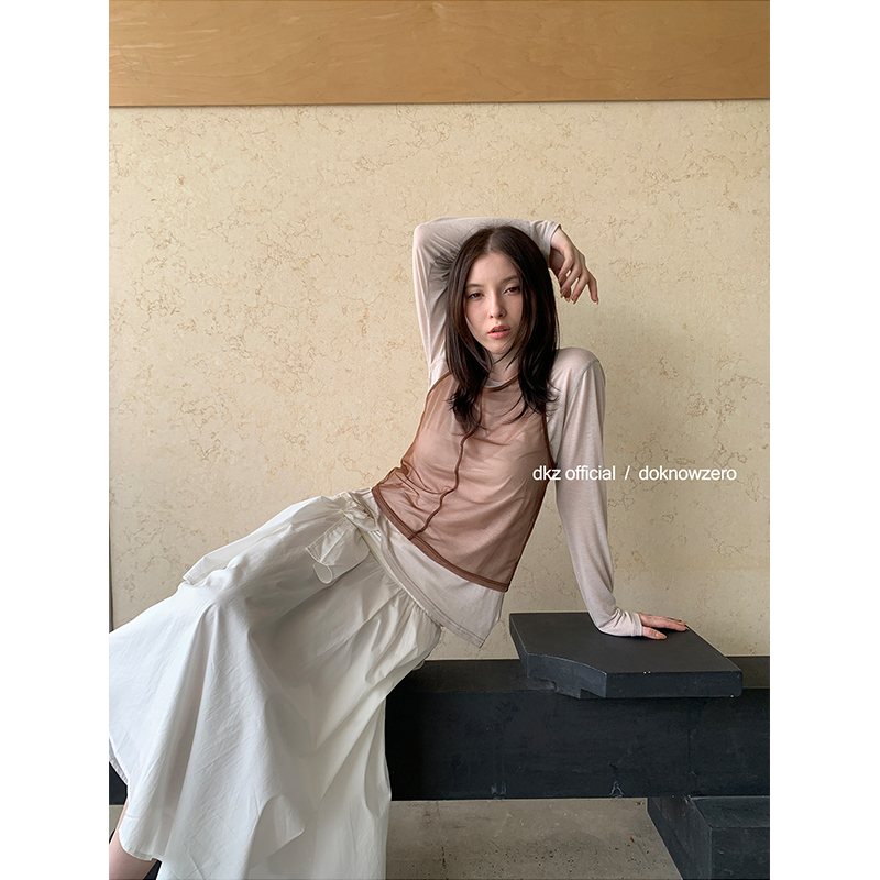 DKZ基础款透视长袖t恤